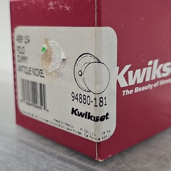 Kwikset Polo Dummy Knob Pull in Antique Nickel (488P 15A • 94880-181) [DD] - Picture 4 of 9